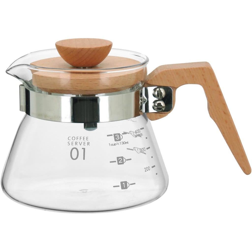Cafeteira Balzac 400ml Vidro Borossilicato com Tampa de Madeira Transparente