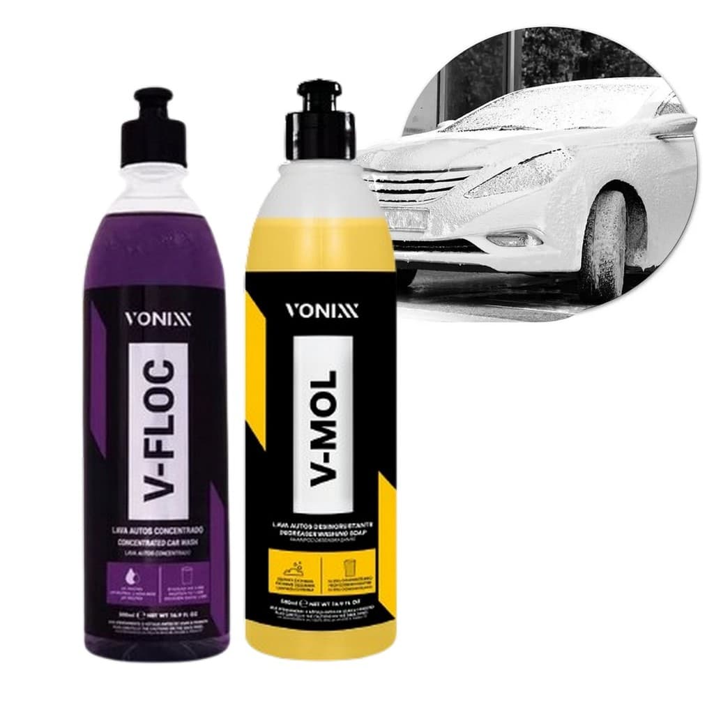 Kit Shampoo V-floc 500ml Concentrado + V-mol 500ml Concentrado Vonixx