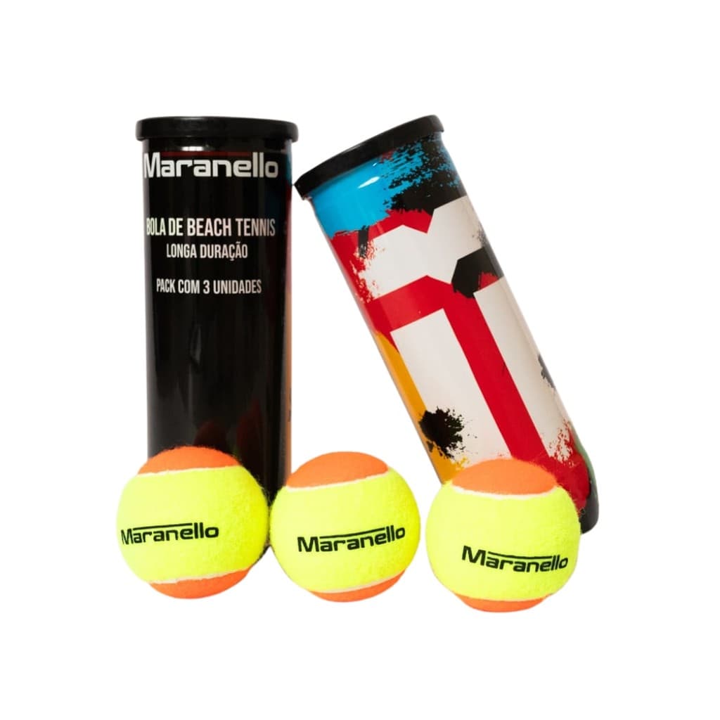 Tubo de Bolinha Bola de Beach Tennis Pack c/ 3 unidades - Maranello