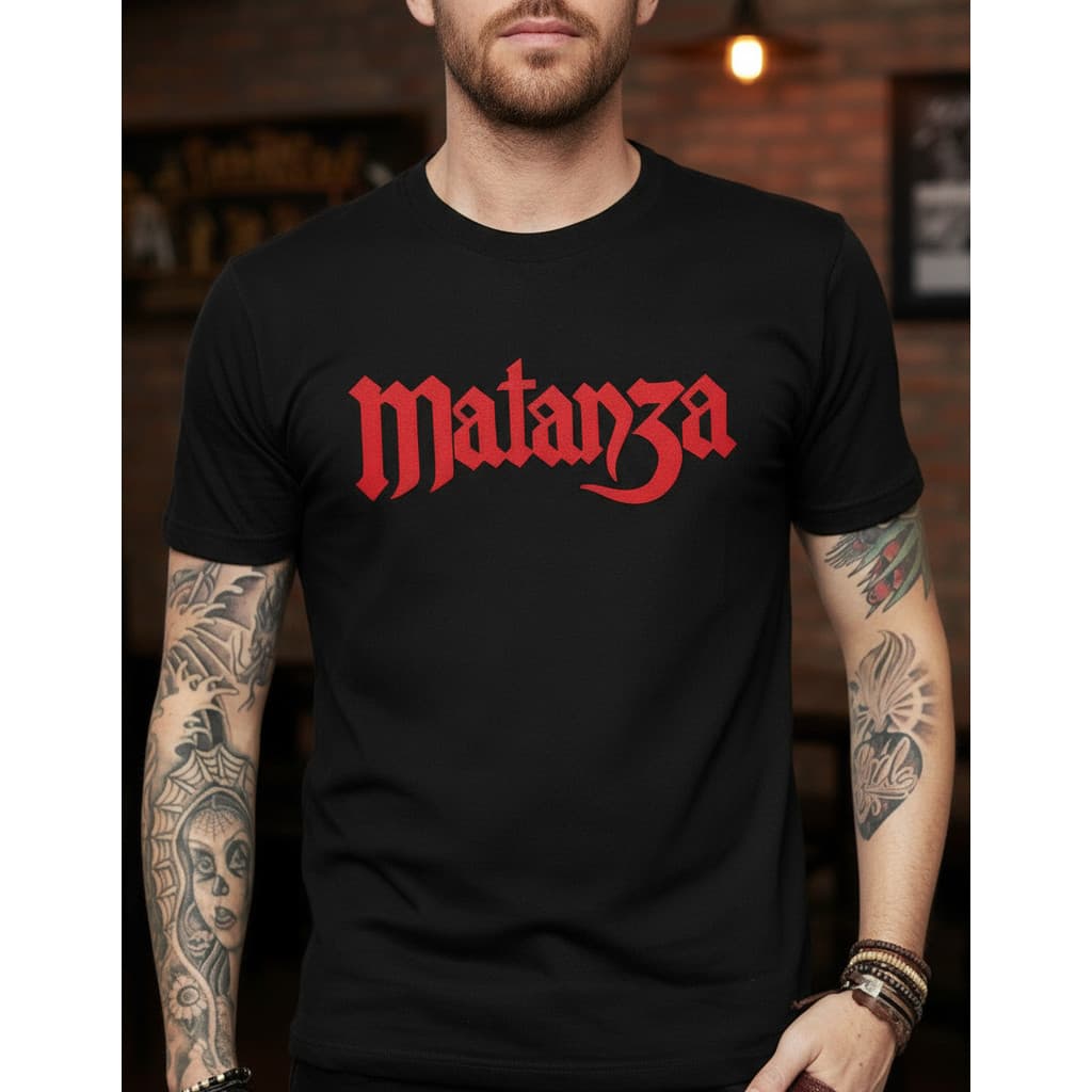 Camiseta Matanza Banda Rock Camisa Manga Curta Em Algodão.