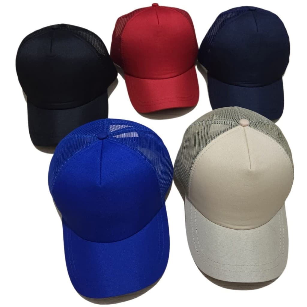 Kit 2 Bonés Trucker Telinha Aba Curva Cores Variadas | Ellos Bonés