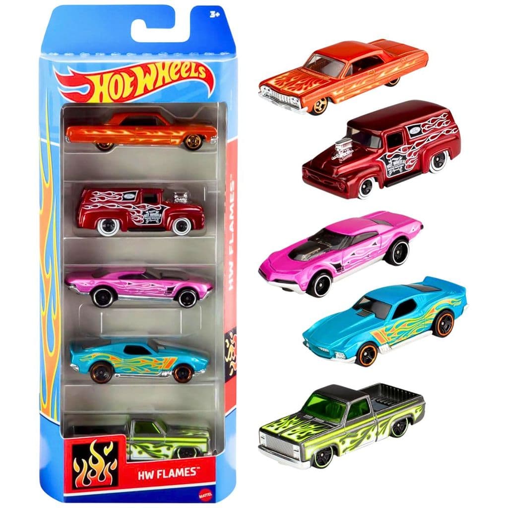 Pack Com 5 Carrinhos Hot Wheels Caixa Sortidos - Mattel