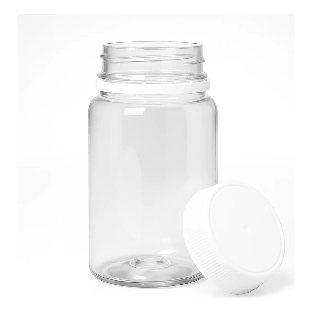 25 Potes Para Cápsulas Pet 100 Ml Com Tampa Rosca Lacre