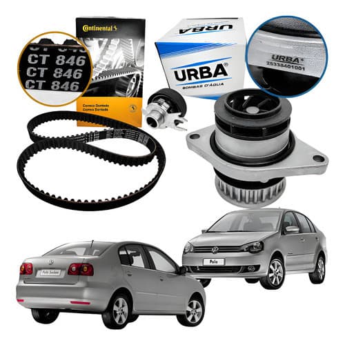 Kit Tensor Correia Bomba Dagua Fox Spacefox Polo Golf Ea111 - - Polo Sedan 1.6 Ea111 2011 2012 2013 2014