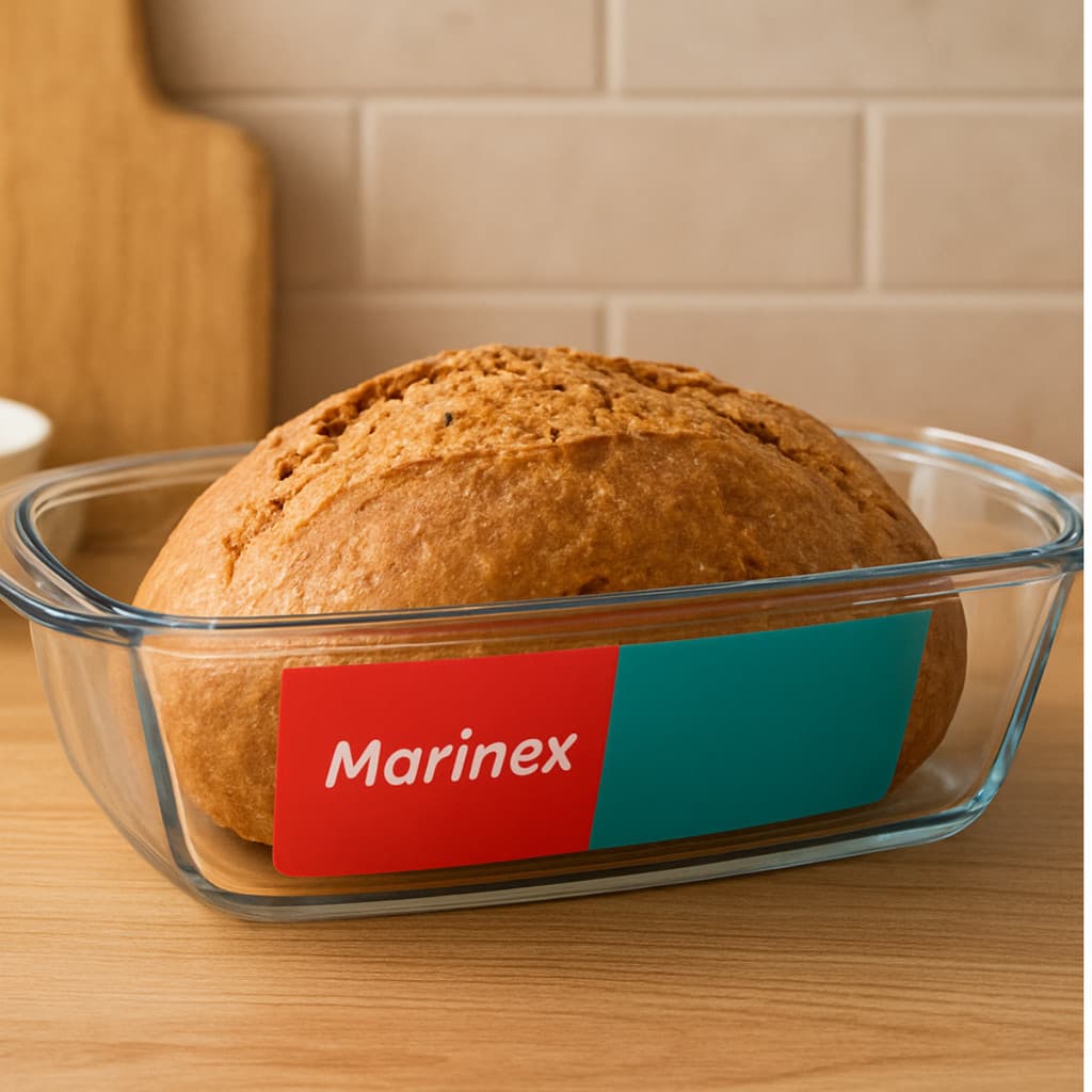 Forma Retangular de Vidro para Bolo e Pão Marinex 1,5L