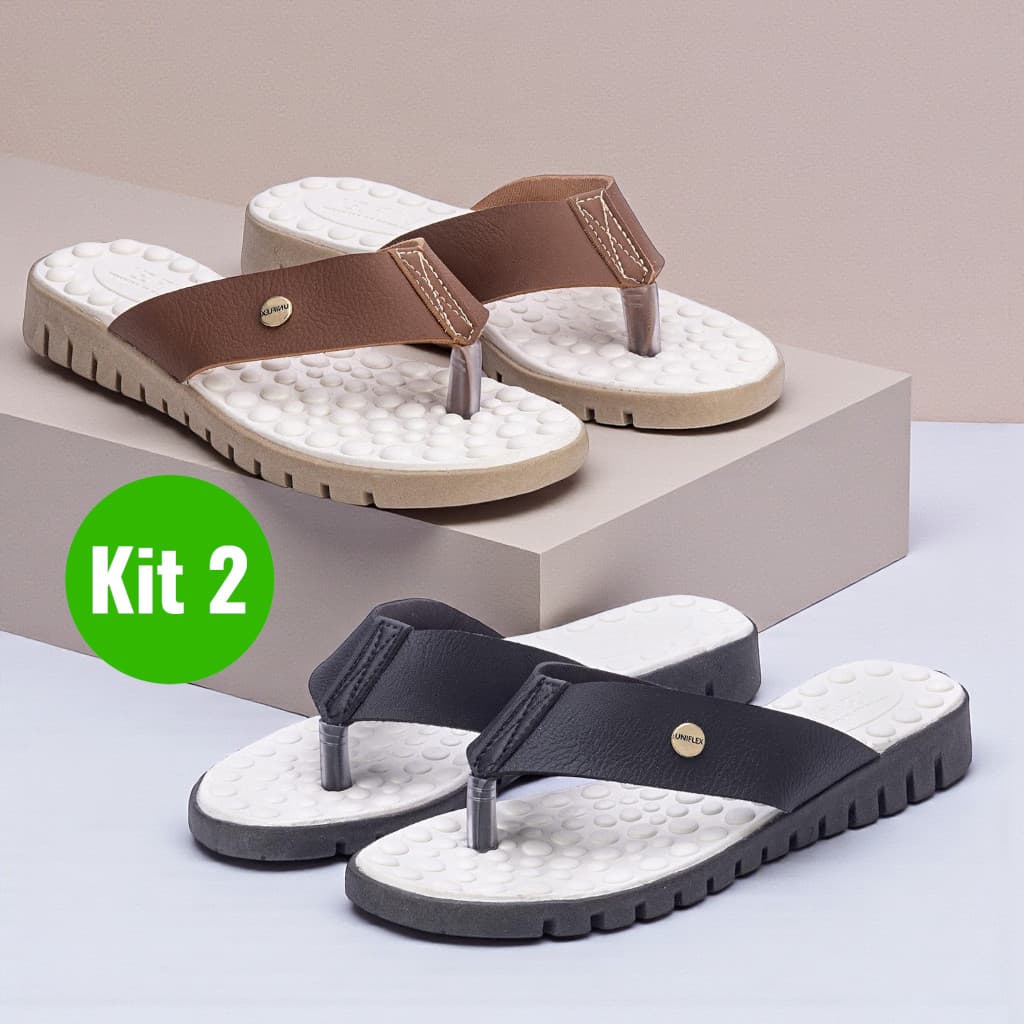 Chinelo Ortopédico Feminino Sandália Massageadora Confortável Anatomica