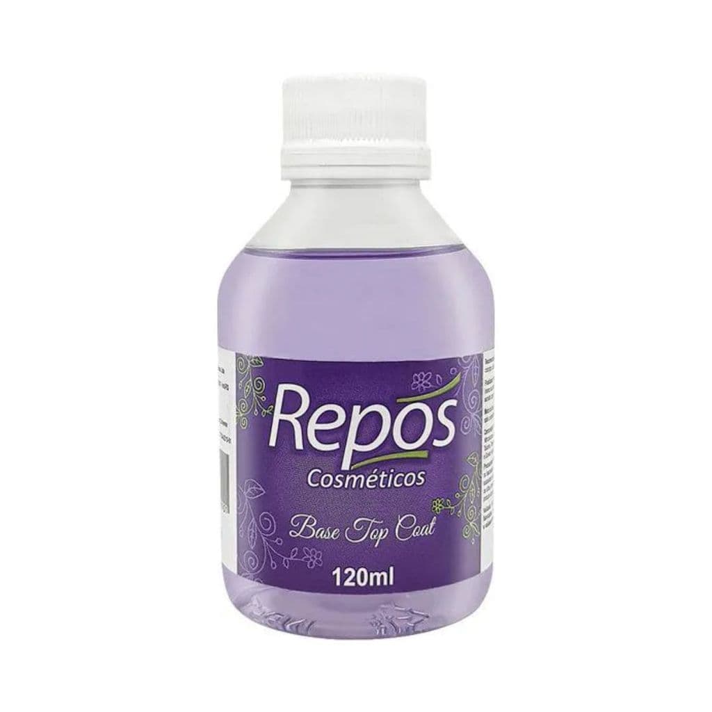 Esmalte Base Top Coat Durabilidade e Brilho Intenso Repos 120ml