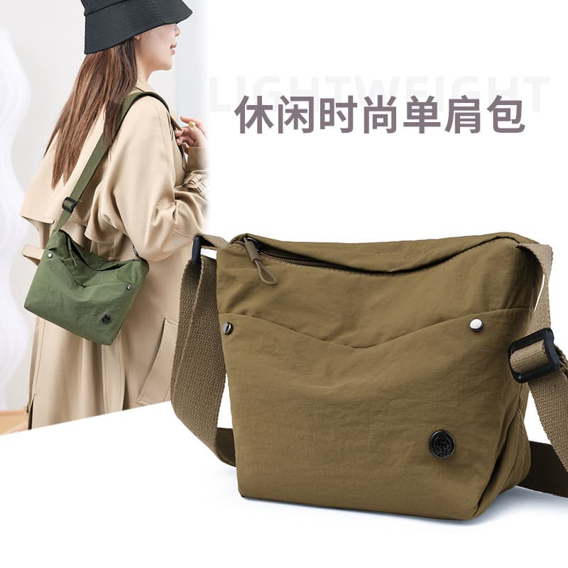 Bolsa de pano de Nylon feminina, bolsa mensageiro de ombro leve de alta qualidade 2025, bolsa de lona Casual VPQ9
