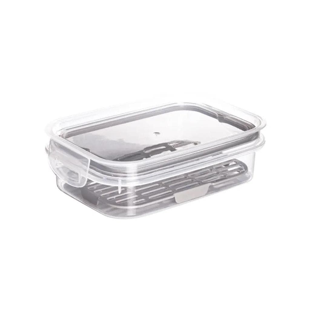 Pote Hermético 500ml Com Escorredor Trava Mais Plasútil Ideal Para Frutas Legumes Cereais Mantimentos Cozinha