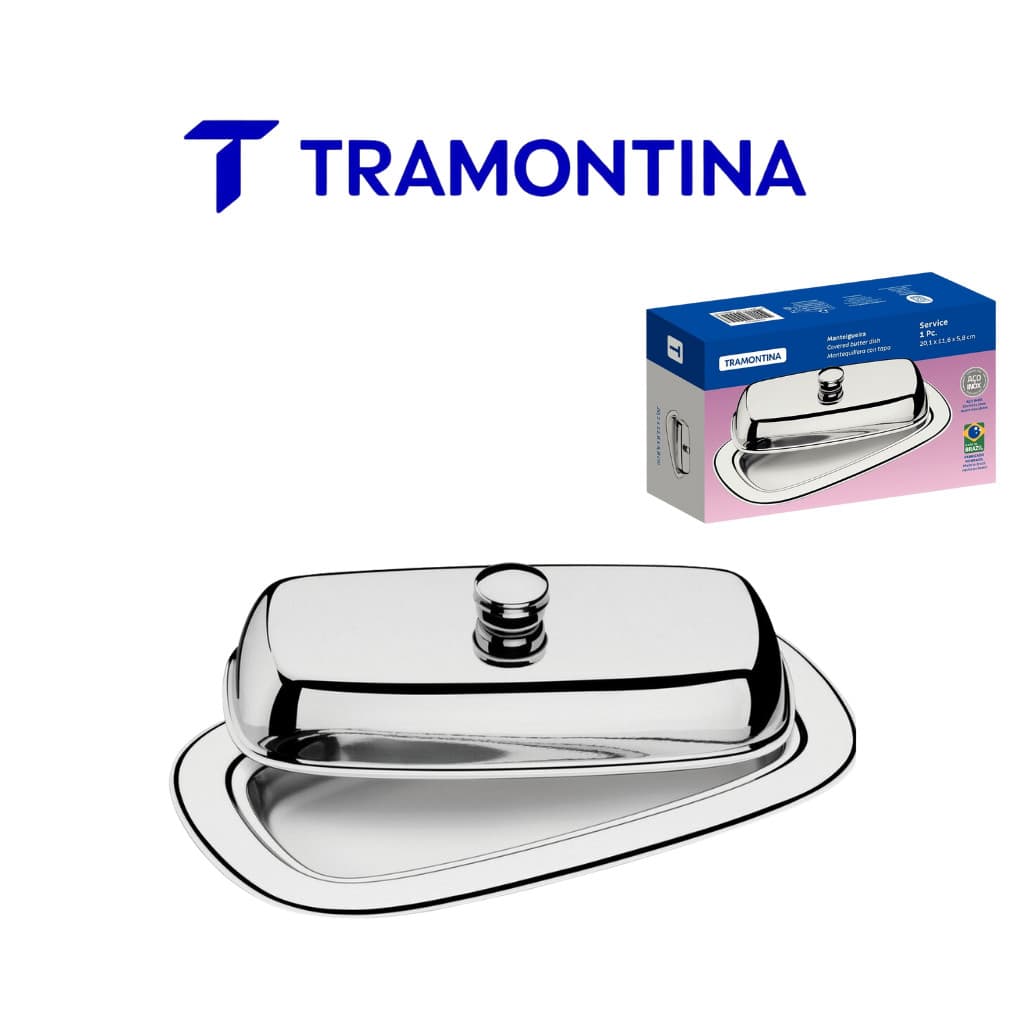 MANTEIGUEIRA ACO INOX TRAMONTINA RETANGULAR
