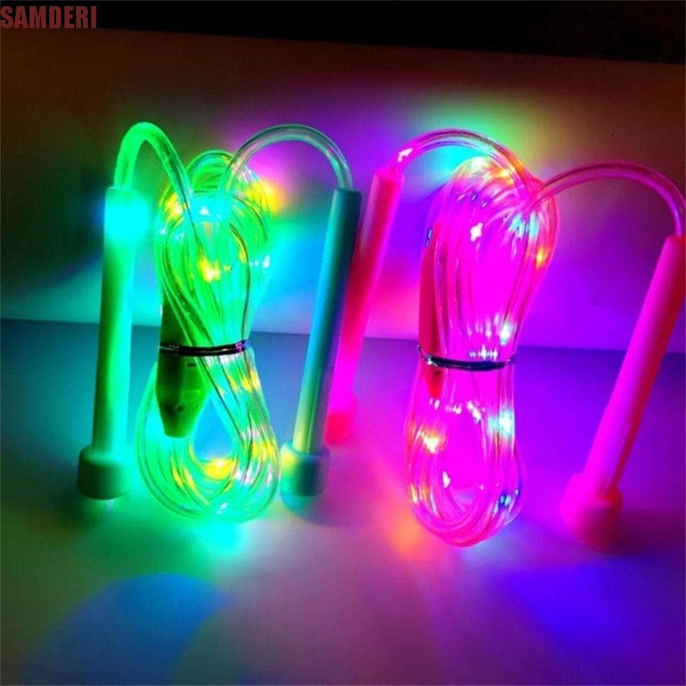 Cordas De Pular LED SAMDERI , Fitness Divertido , Melhora A Flexibilidade , Corda Brilhante , Iluminadas Luminosas