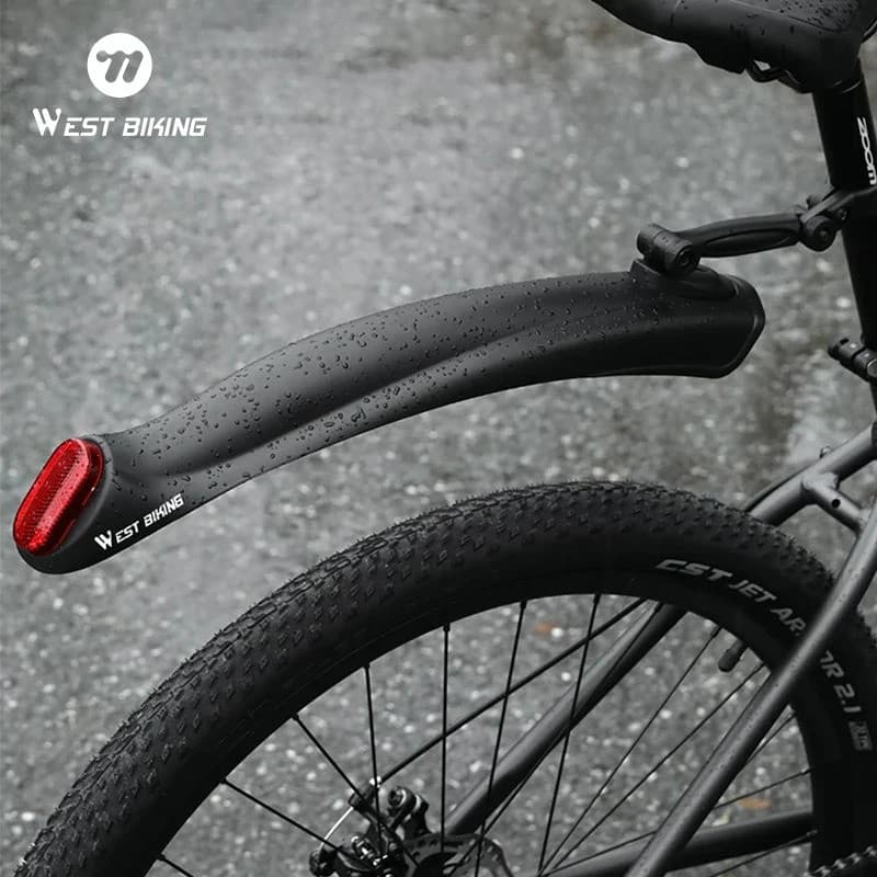 WEST BIKING 2PCS Para-lamas de Bicicleta Universais Ajustáveis Dianteiro e Traseiro para Bicicletas MTB e de Estrada de