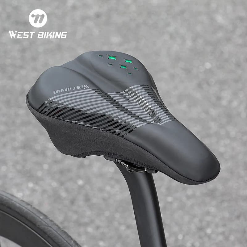 WEST BIKING Capa de Selim de Bicicleta Confortável Antiderrapante em Couro PU com Espuma de Memória de Alta Elasticidade