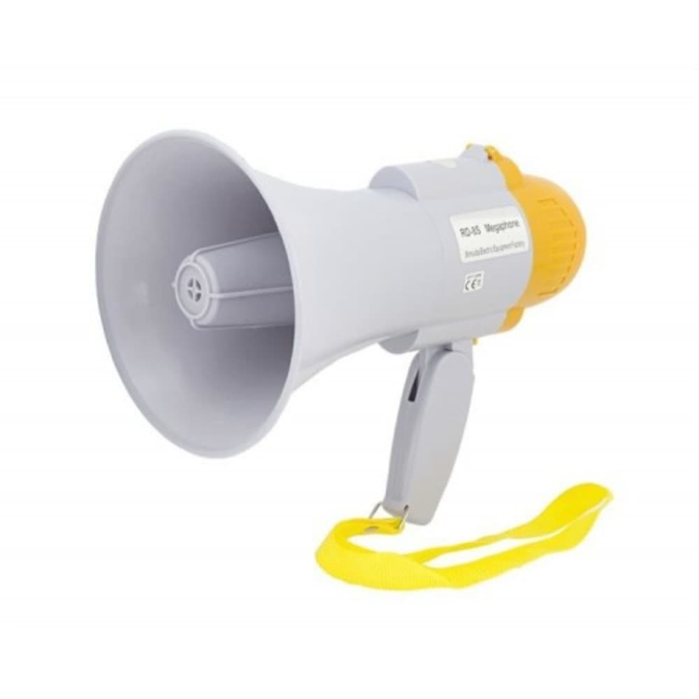 Megafone portatil falante mao auto sirene musical microfone