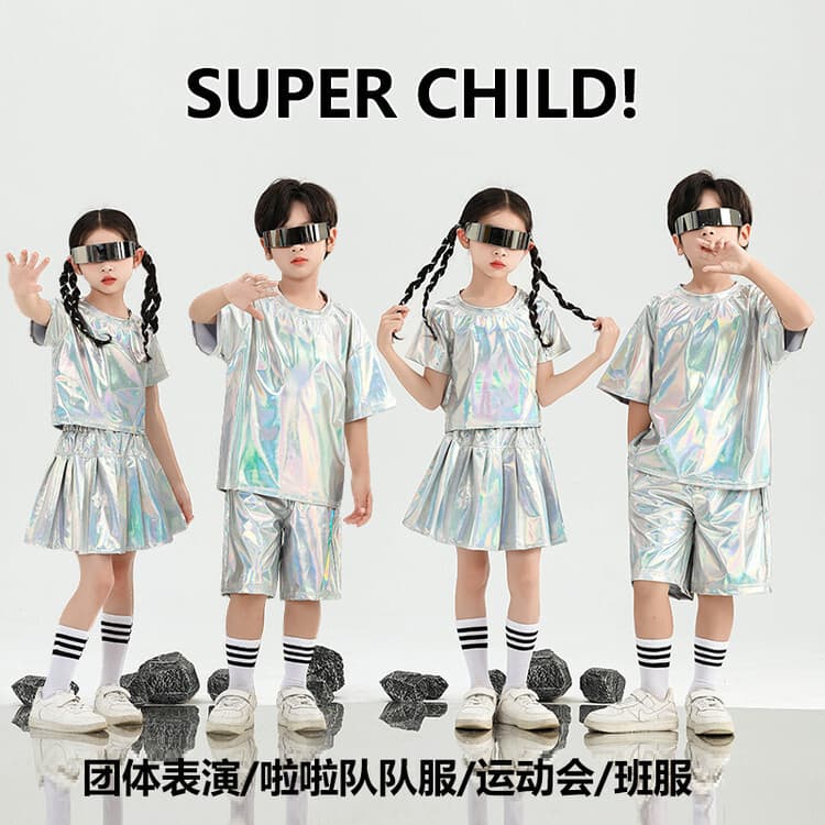 Trajes infantis tecnologia futura sentido trajes de dança de robô infantil tema espacial macacão trajes