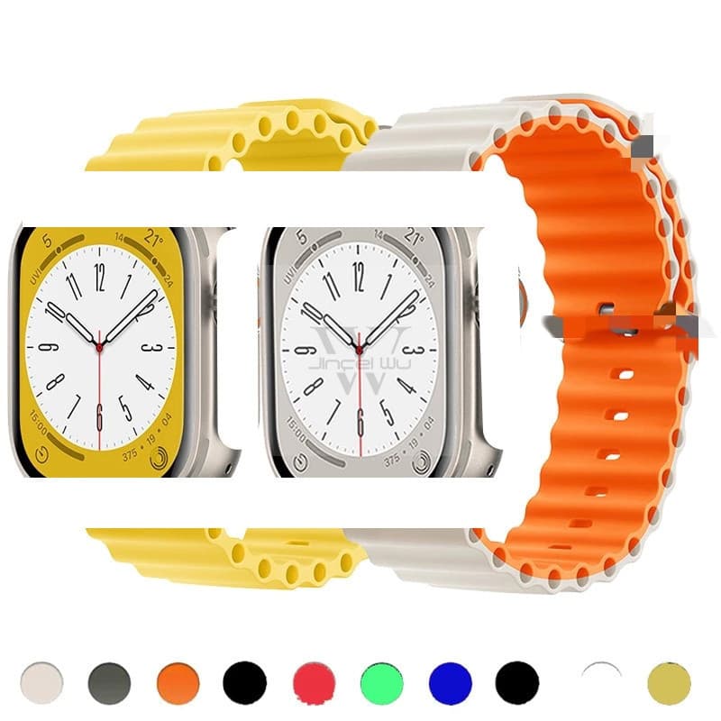 ulseira Oceano Branca p/ Apple Watch 38/40/41/42/44/45/46/49mm