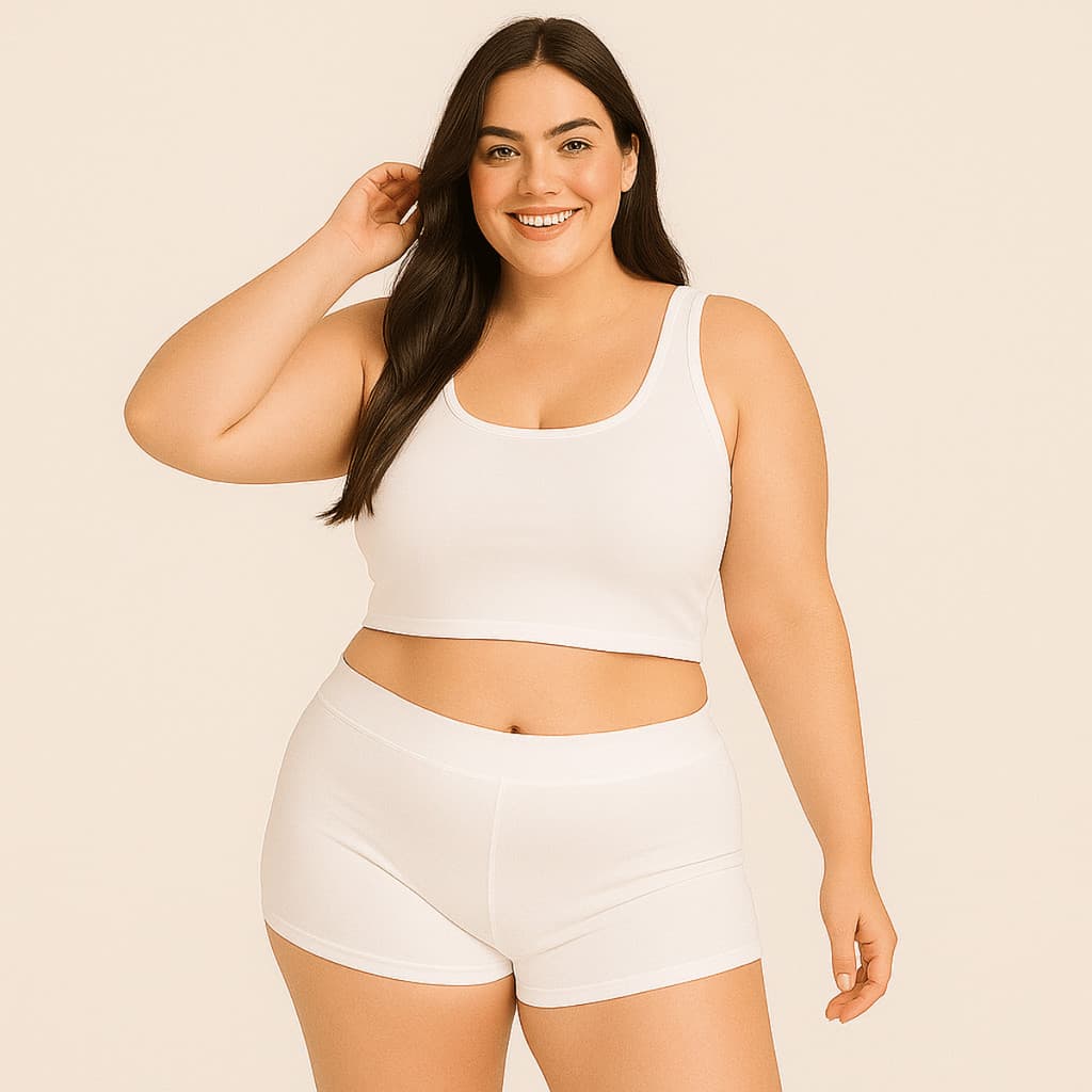 Micro Shorts Macio Segunda Pele Invisivel Cintura Baixa