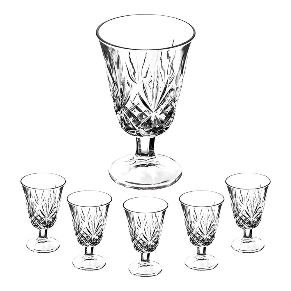 Conjunto Jogo 6 Taças Copos De Vidro Cristal 250ml Dublin Original Lyor