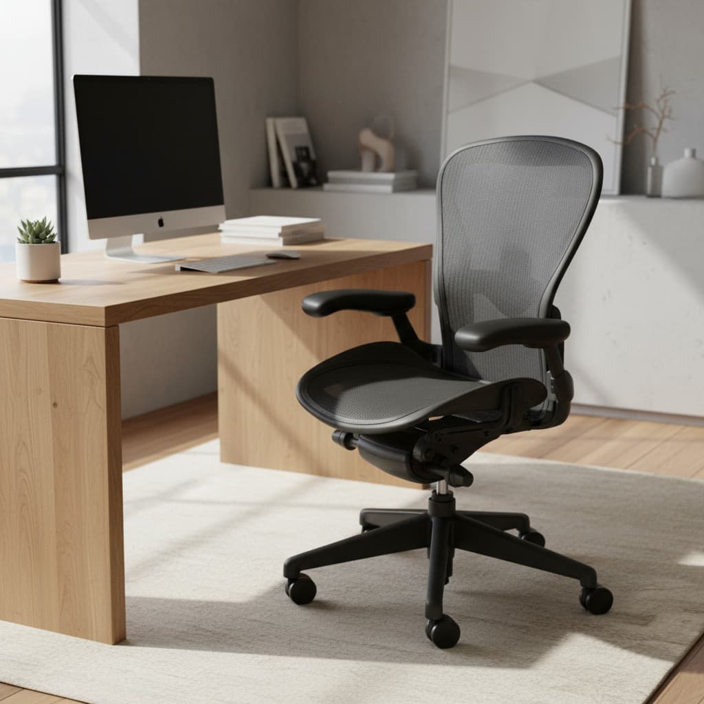 Cadeira De Escritório Herman Miller Aeron Ergonômica Graphit