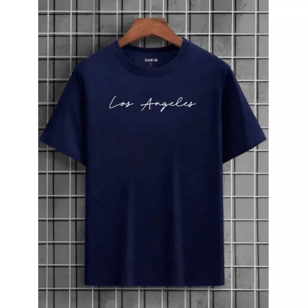 Camiseta Masculina Los Angeles 100% Algodão - Envio Imediato