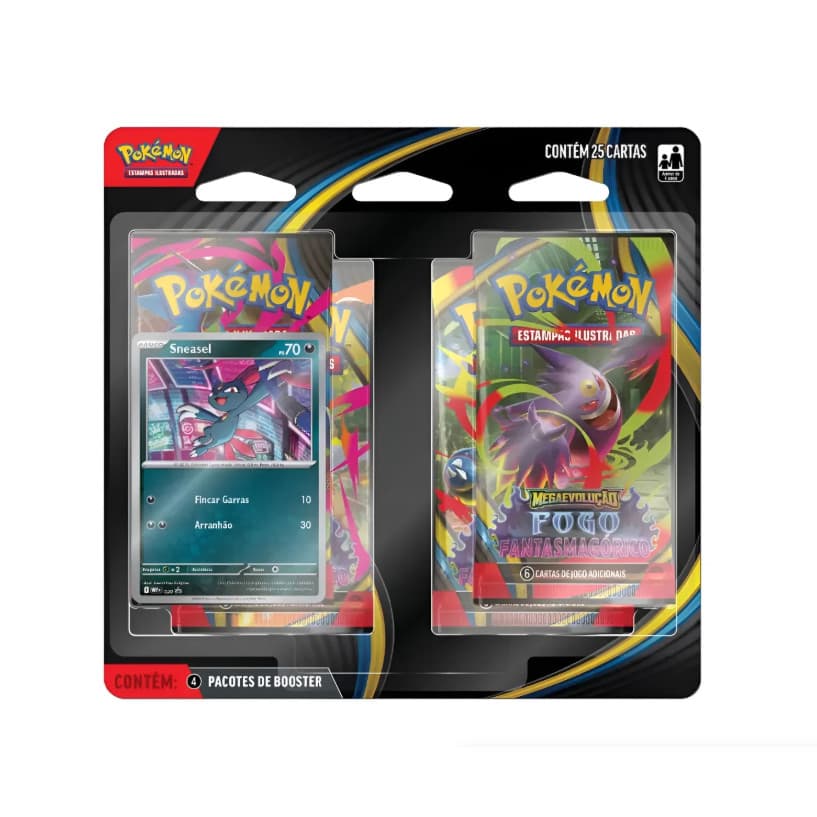 Blister Quadruplo Pokémon- Fogo Fantasmagórico (weavile ou sneasel)
