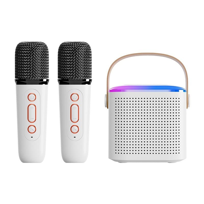 Caixa de Som Bluetooth Portátil Karaokê com Microfone Sem Fio para Família