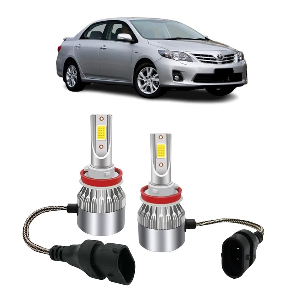 Par Lampada Super LED Farol de Milha Toyota Corolla 2012 2013 2014 6000k H11