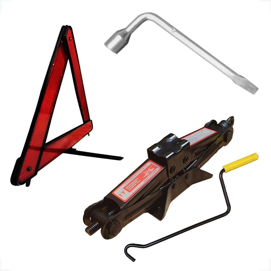 Jogo Macaco 1 Ton + Triângulo + Chave Roda Biela L 17mm