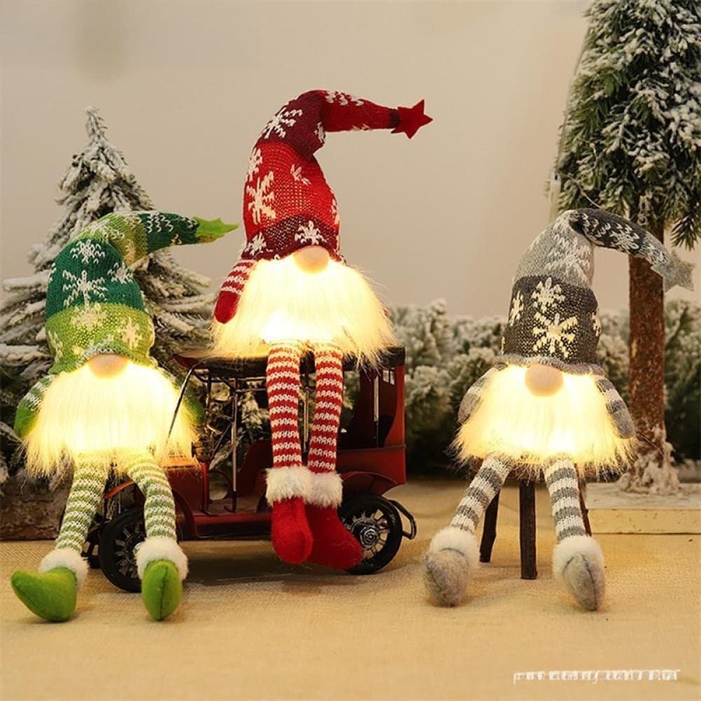 DIGIFOUNDER Brilhante Gnome Sem Rosto Boneca De Natal Decoração Para Casa Feliz Brinquedo Ano Novo M5X9 SQEL
