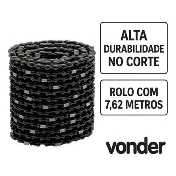 Corrente de Motosserra, Rolo com 7,62 Metros, 3/8" - VONDER