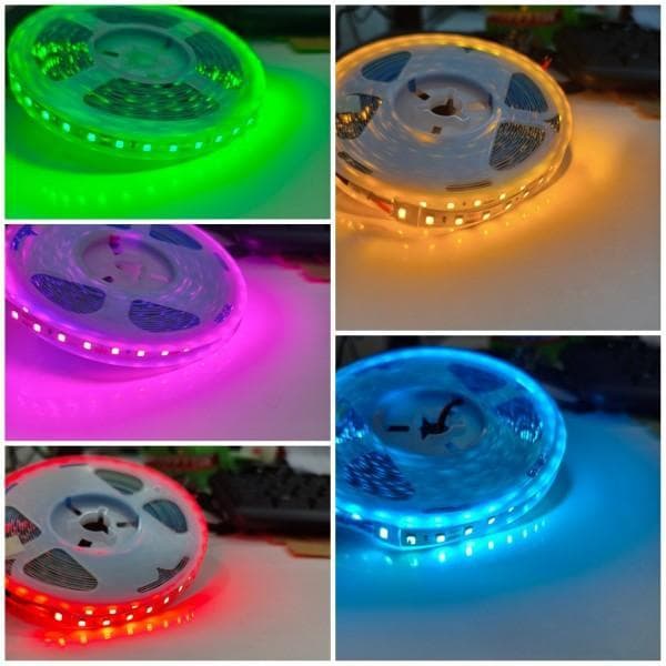 Fita LED 5 Metros com fonte 12V – RGB coloridos e Diversas Cores