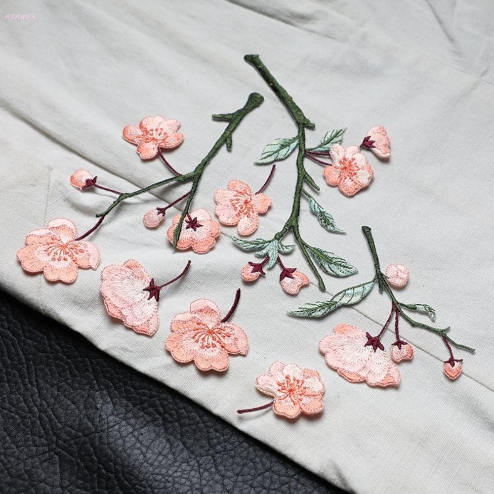ADAMES Begônia Patches Bordados De Flores , Ferro Requintado Em Apliques De Roupas , Adesivo Estilo Chinês