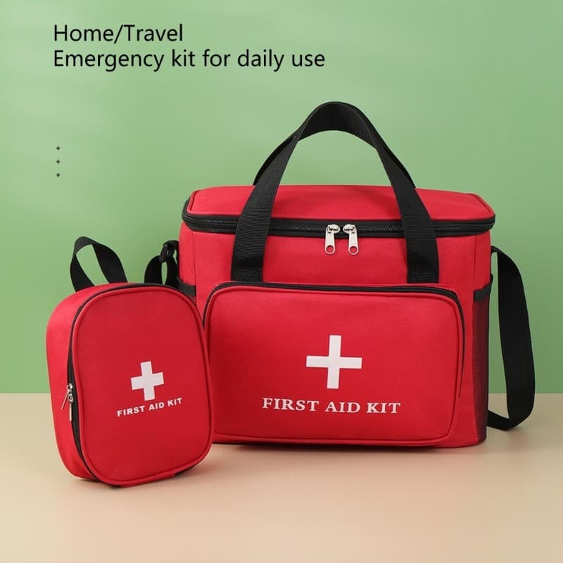 LI * Kit Primeiros Socorros Vários Compartimentos Bolsa Marcação Visibilidade Para Acesso Rápido Acampament
