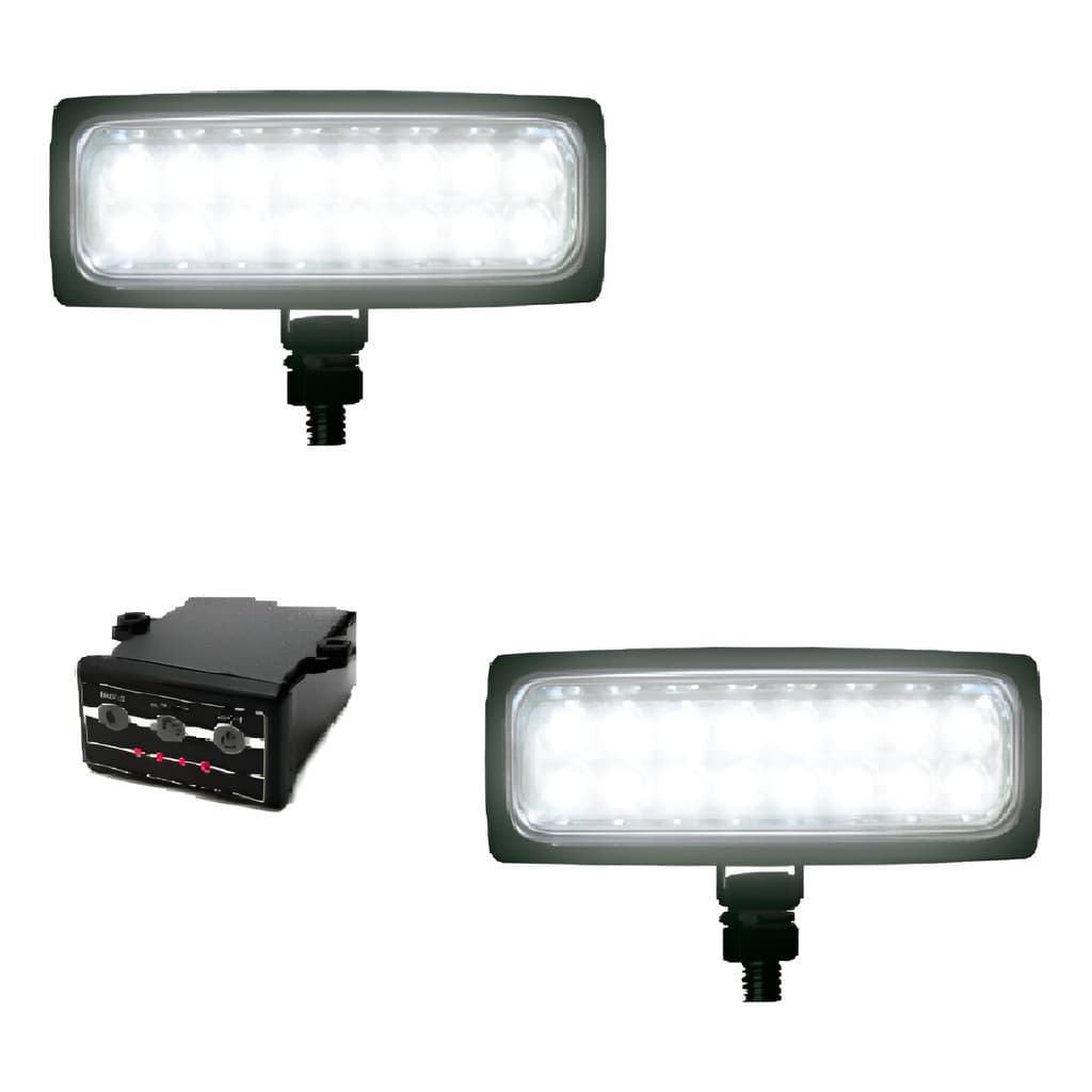 Estrobo 24v Leds Branco Ônibus Caminhão Farol Aux 6 Efeitos - Fio Positivo E Negativo - Branco - Branca