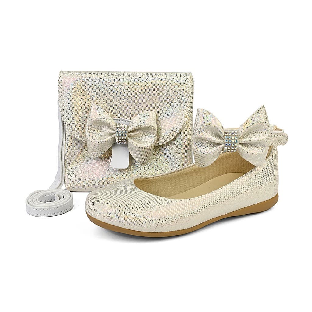Kit Sapatilha Infantil Menina *Cor Festa Confortável Antiderrapante Com Bolsa Lolikids