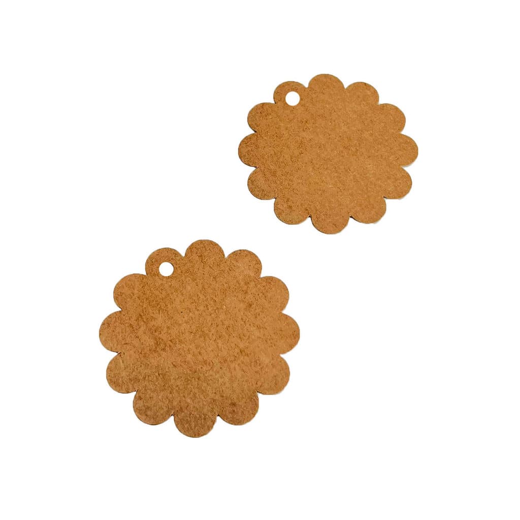 Tag Kraft (7,5 x 7,5 cm) redonda - 100 unidades