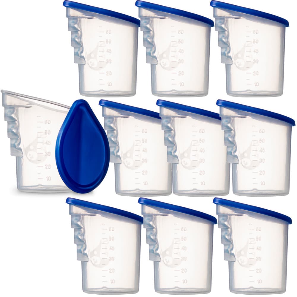 Kit 10 Copos SIP 60ml para Leite Materno – Ideal para Bebês Prematuros e Recém-Nascidos BPA Free