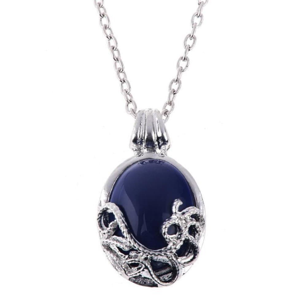 Colar Katherine Pierce The Vampire Diaries Pingente Pedra Azul Corrente Feminina