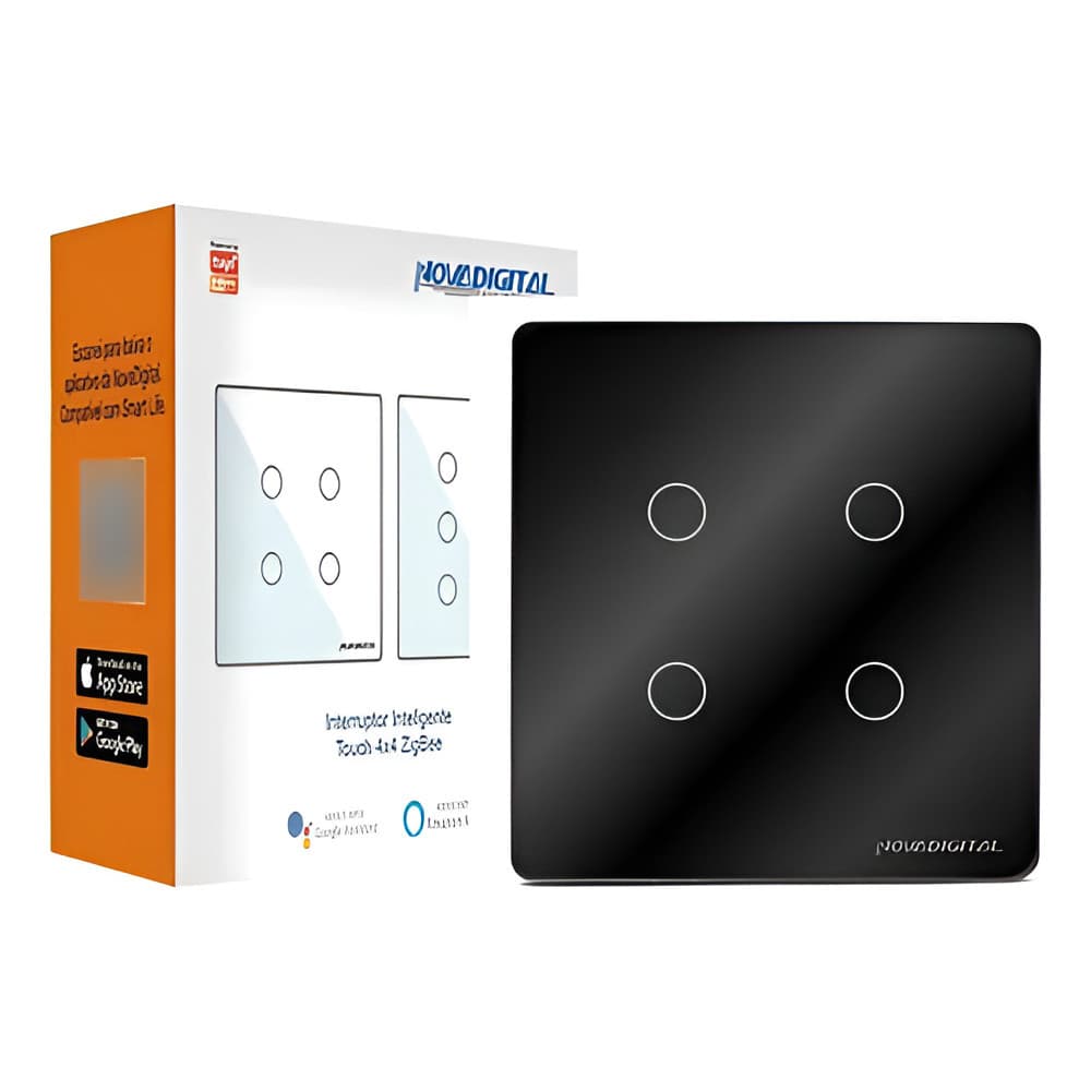 Interruptor Inteligente Zigbee Novadigital 4 Botões 4x4 novo
