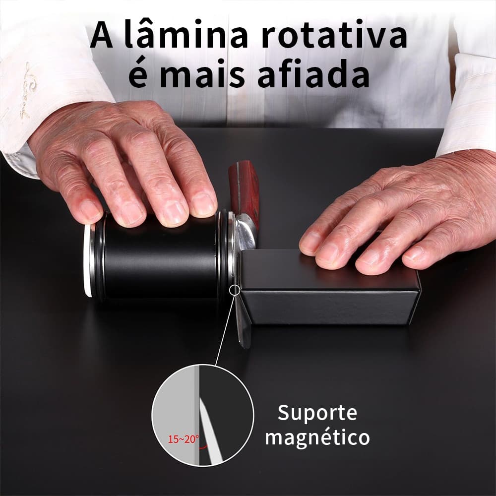 Afiador de facas Aço de tungstênio magnético sucção rolamento afiador pedra Afiador de faca tambor Anti - ferrugem