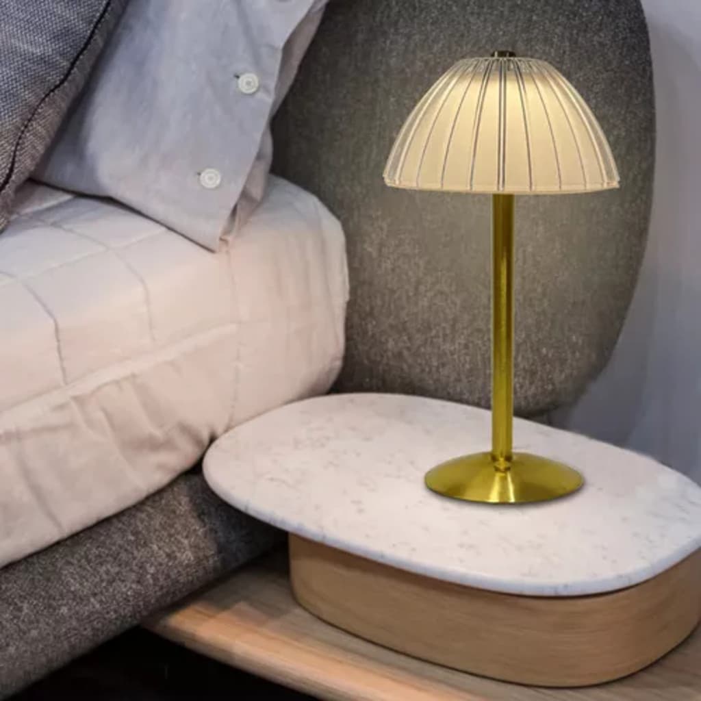 Luminária Abajur de mesa Com 3 cores LED Regulável Recarregável Luatek LKZD-5960
