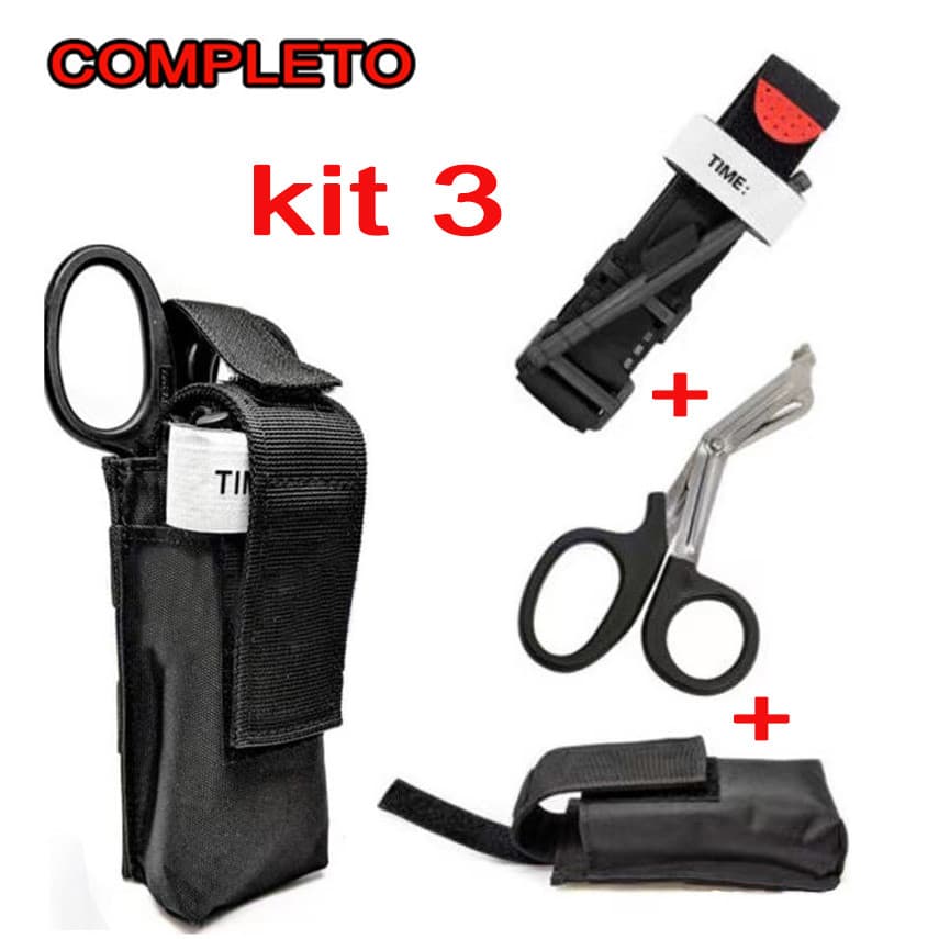 Torniquete CAT Para Aventura Em Acampamento Ao Ar Livre + Tesoura Sem Corte APH + Bolsa De Armazenamento