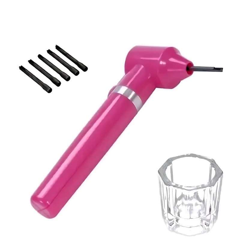 Mix Misturador De Henna Sobrancelhas  E Tinta Mix Agitador Elétrico + Copo Dappen Cor Aleatório