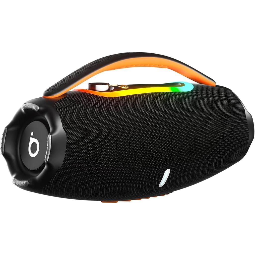 Caixa de Som Boombox Basike Bluetooth 60W Caixinha de Som Potente À Prova D'água e Resistente À Poeira Luzes RGB