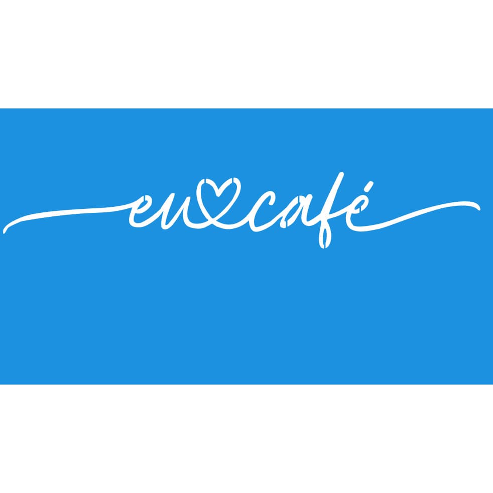 Stencil eu amo café, estêncil lavável, pintura em tecido, pano de prato artes coração amor