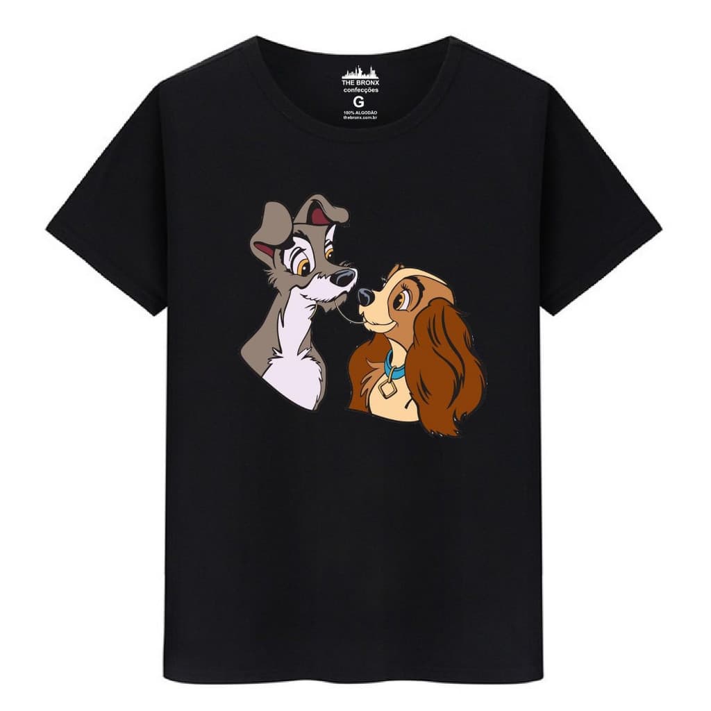 Camiseta Camisa Blusa  Masculina Dama Vagabundo Desenho Romance 100% Algodão - Envio Rapido Premium