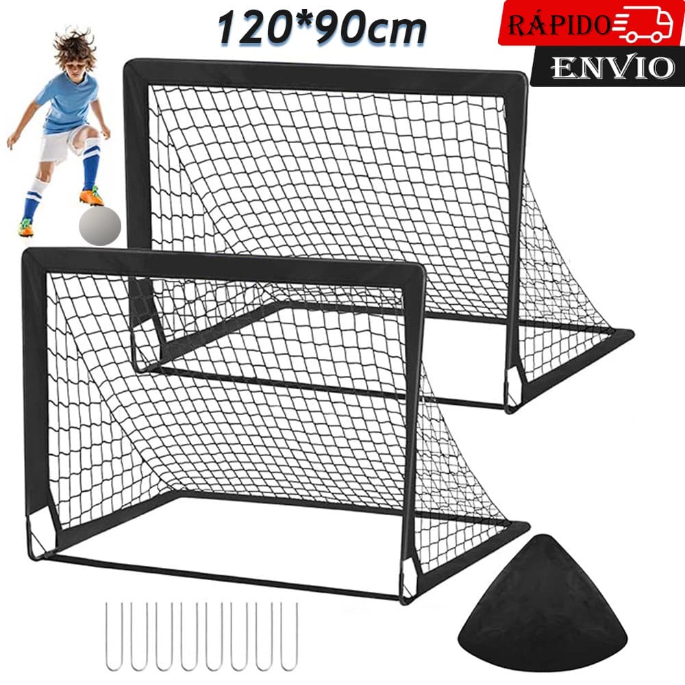 2 peças Brinquedo Futebol Kit Traves Golzinho Infantil Gol,Trave de Gol Golzinho Futebol 120*90cm Preto