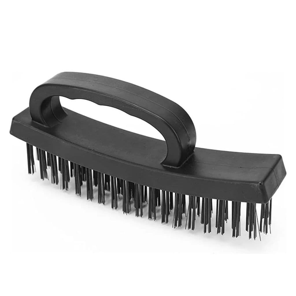 ESCOVA COM CERDAS DE ACO E CABO PLASTICO 16CM