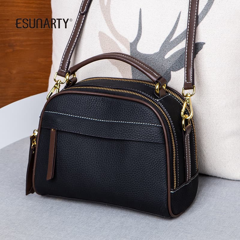 Senhoras bolsa 2024 novo estilo moda couro genuíno de um ombro pequeno quadrado saco feminino Casual banda larga saco do