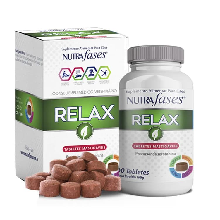 Nutrafases Relax Suplemento Alimentar para Cães 60 tabletes